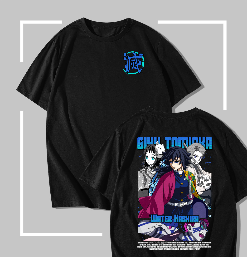Water Legacy T-shirt noir Demon Slayer Water Legacy
