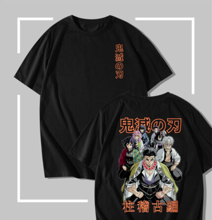 T-shirt noir Demon Slayer Pillars Assembly