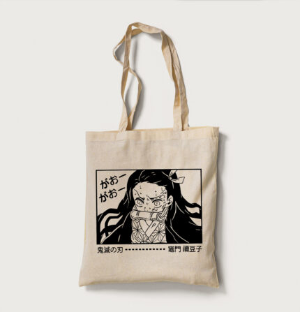Tote Bag Beige Demon Slayer Nezuko Kamado