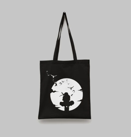 Tote bag noir Itachi moon