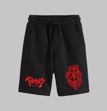 Short noir Berserk skulls