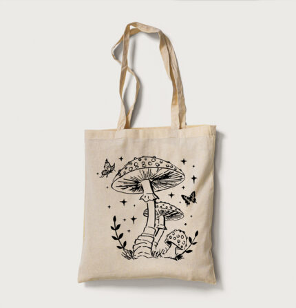 Tote Bag beige mushroom