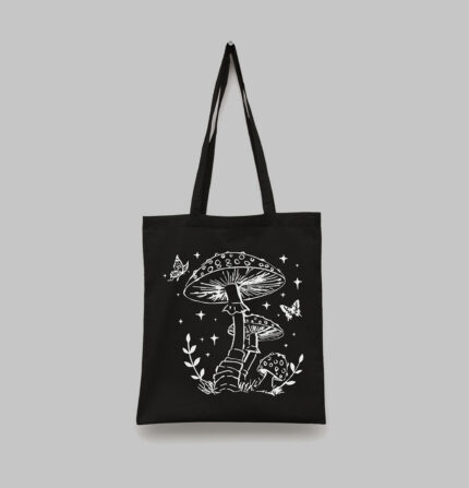 Tote Bag noir mushroom