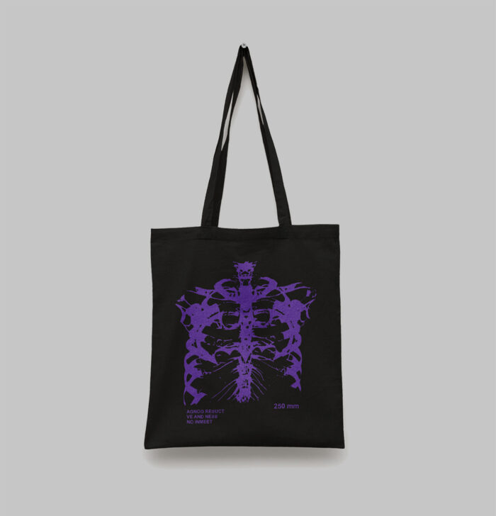 Tote Bag noir X-Ray violet Print