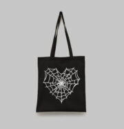 Tote bag noir spider web