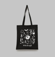 Tote bag noir Witchcraft