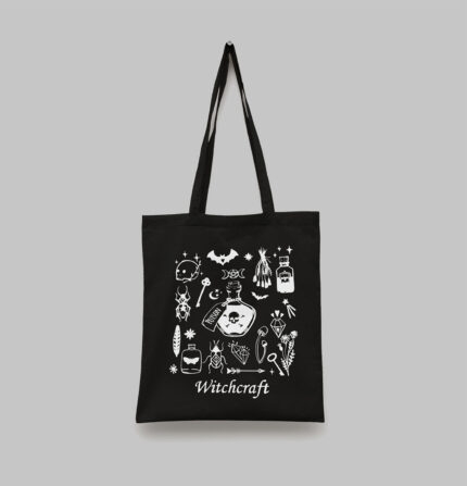 Tote bag noir Witchcraft