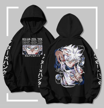Sweat à capuche noir Hunter X Hunter Killua Zoldyck